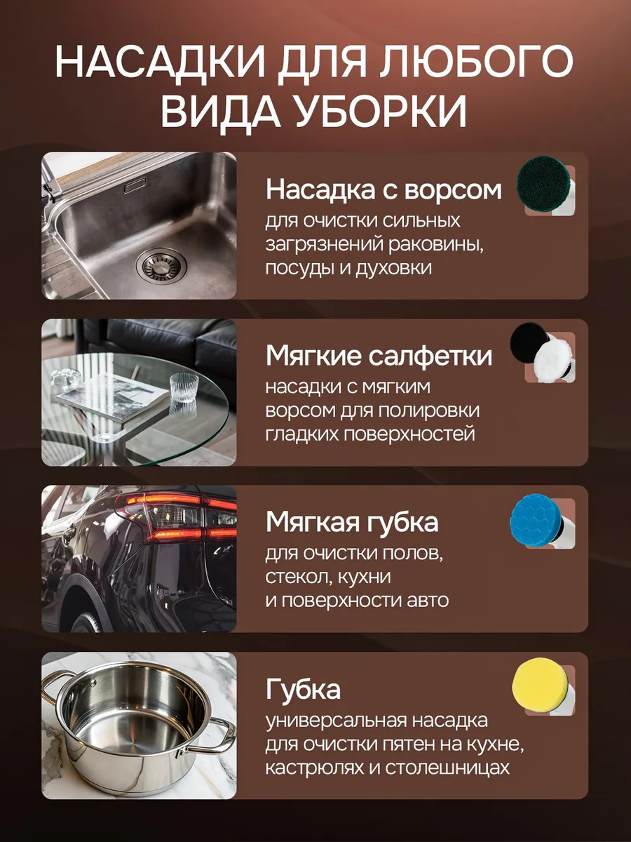 Электрическая щетка для уборки