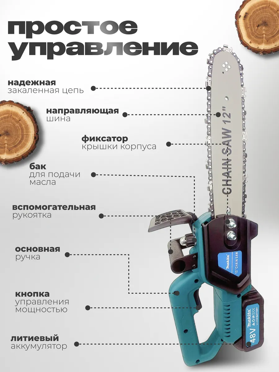 Пила аккумуляторная 12 дюймов