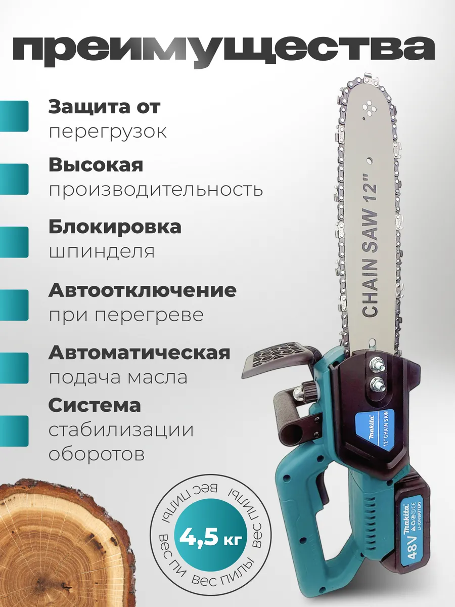Пила аккумуляторная 12 дюймов